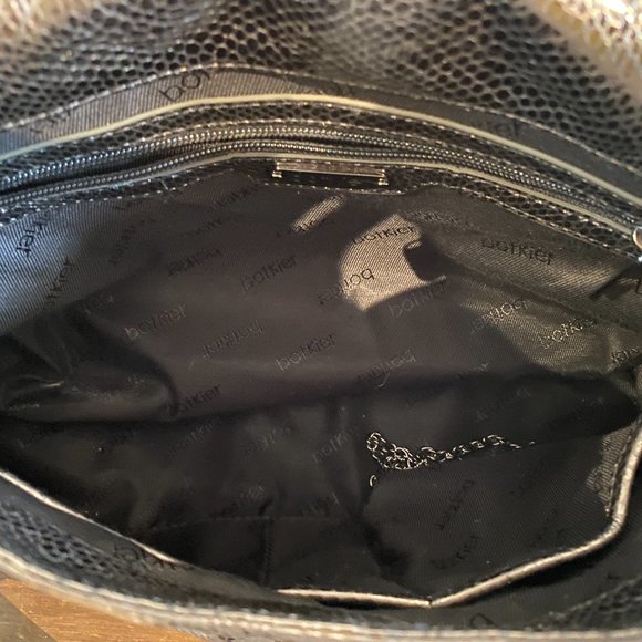 Botkier Jackie Pewter Snake Satchel Metallic Brand - Picture 4 of 15